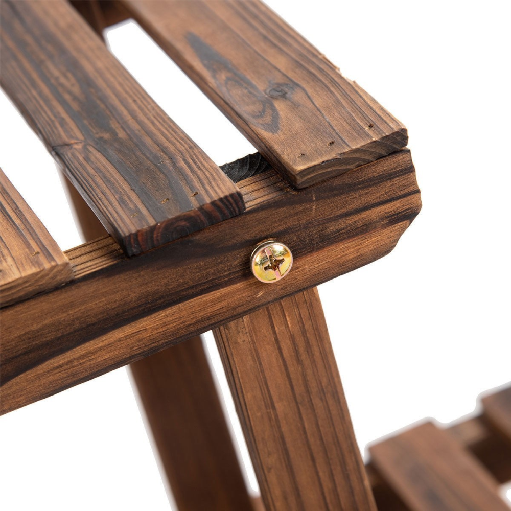 6 Tier Wooden Shelf Storage Plant Rack Stand www.wallandroom.com