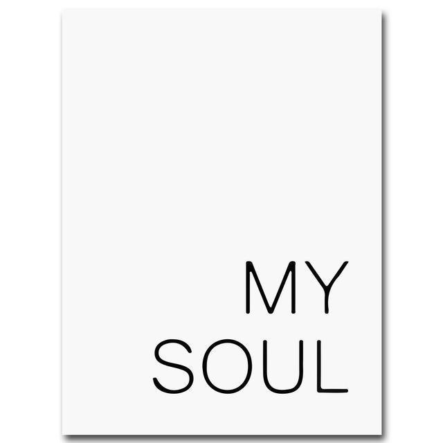 Be Still My Soul Motivational Quote Minimalism Art Canvas Poster Painting Wall Picture Print Modern Home Decoration Room Decor 15x20cm No 