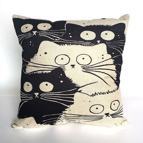 Cat Cushion Covers - Throw Pillow Covers - wallandroom.com