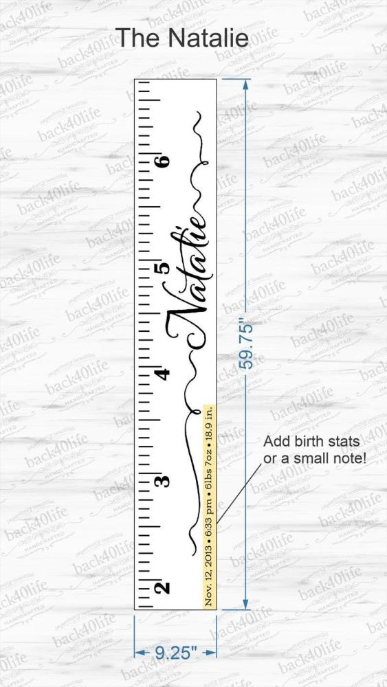 Wooden Kids Growth Height Chart Ruler for Boys and Girls www.wallandroom.com