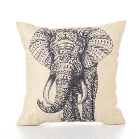Elephant Cushion Covers - Decorative Throw Pillow Covers - wallandroom.com
