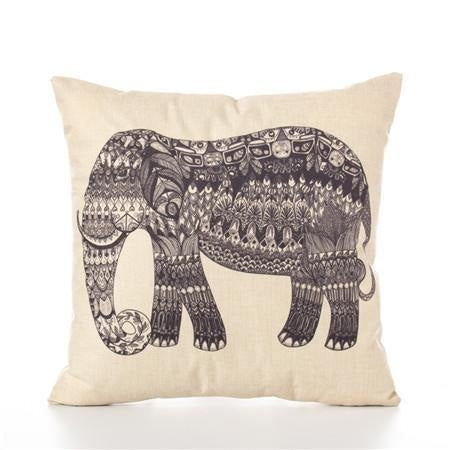 Elephant Cushion Covers - Decorative Throw Pillow Covers - wallandroom.com