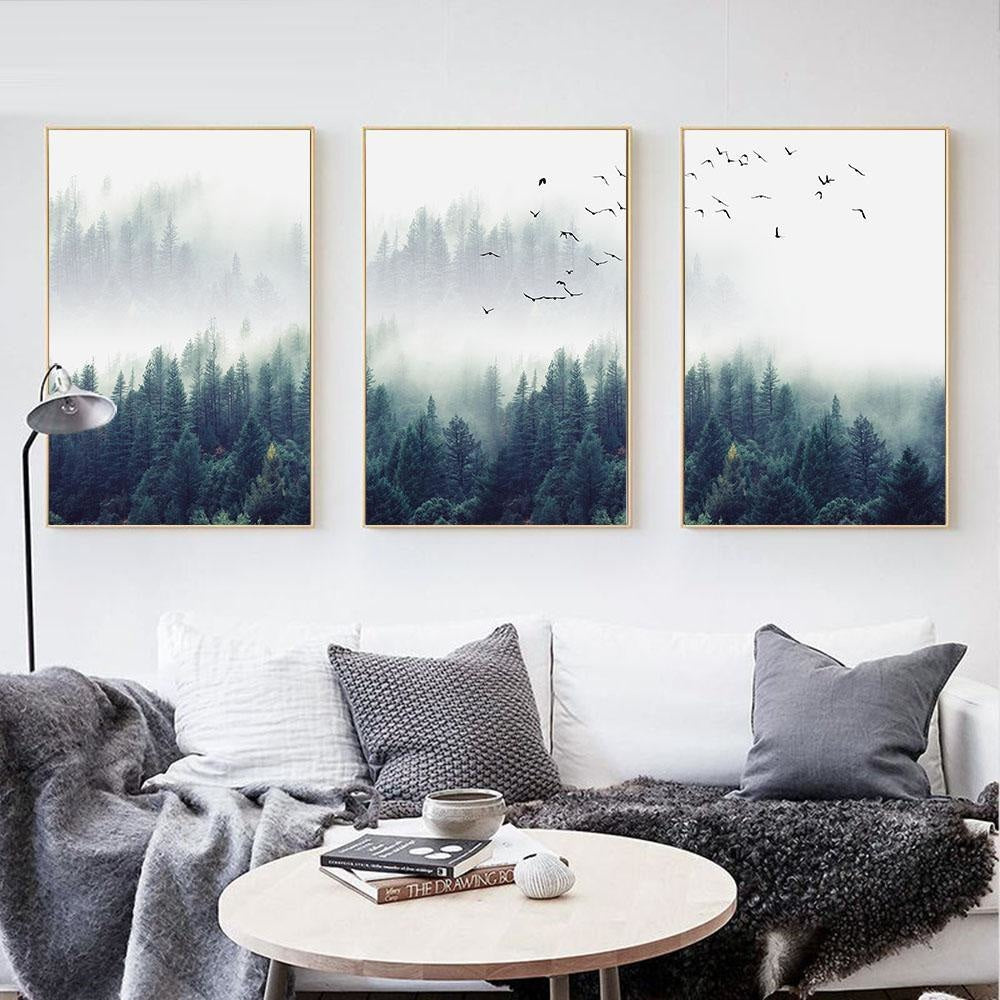 Forest Canvas Print - Nordic Wall Art (Unframed) - wallandroom.com
