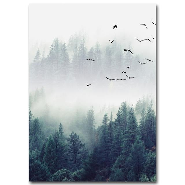 Forest Canvas Print - Nordic Wall Art (Unframed) - wallandroom.com