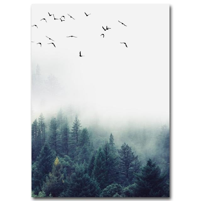 Forest Canvas Print - Nordic Wall Art (Unframed) - wallandroom.com