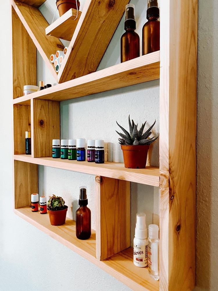 Handmade Wooden Shelf - Natural US-Made Wall Storage Raw Cedar www.wallandroom.com