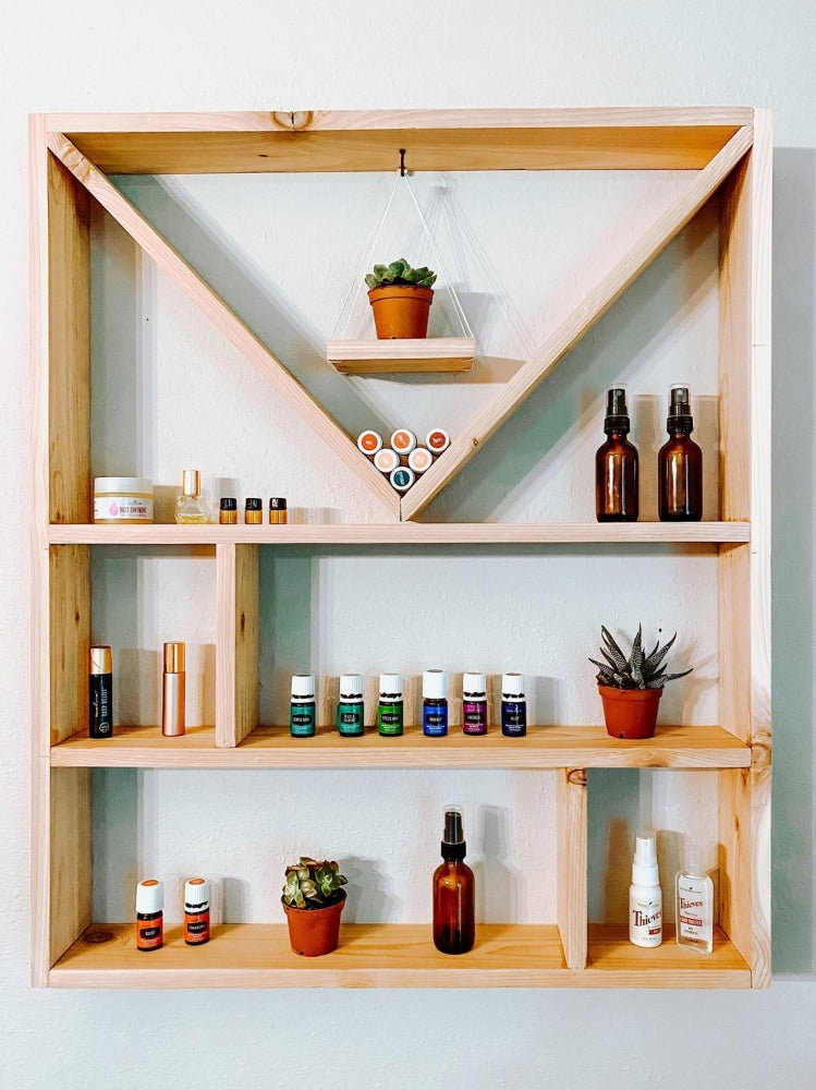 Handmade Wooden Shelf - Natural US-Made Wall Storage Raw Cedar www.wallandroom.com