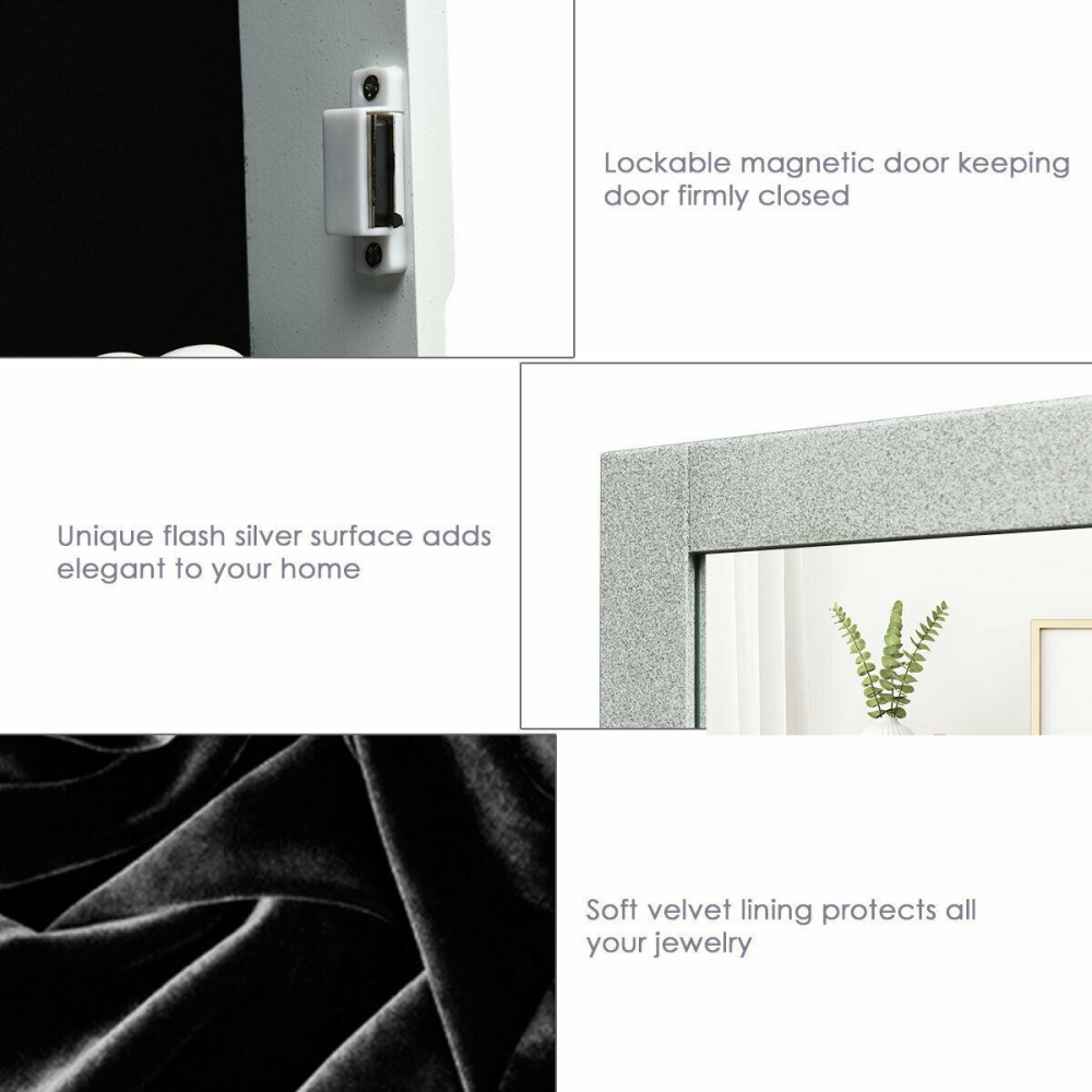 Jewelry Storage Mirror - Wall Mounted Cabinet www.wallandroom.com