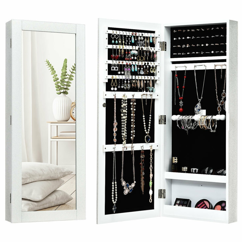 Jewelry Storage Mirror - Wall Mounted Cabinet www.wallandroom.com