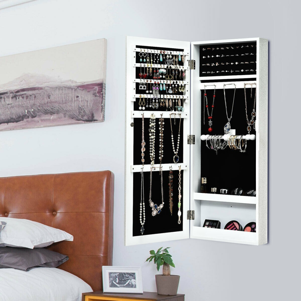 Jewelry Storage Mirror - Wall Mounted Cabinet www.wallandroom.com