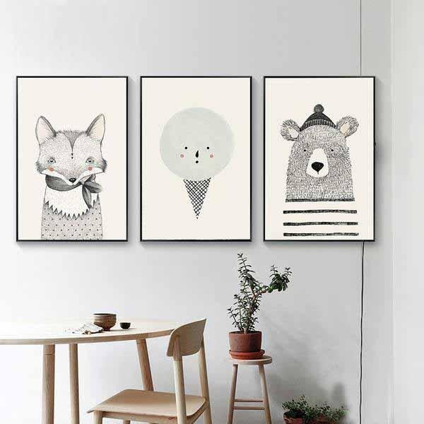 Kids &amp; Nursery Canvas Print  - Nordic Wall Art (Unframed) - wallandroom.com
