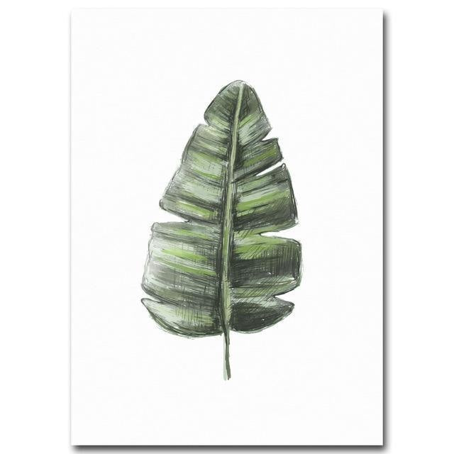 Leaves Cactus Canvas Prints - Wall Art (Unframed) - wallandroom.com