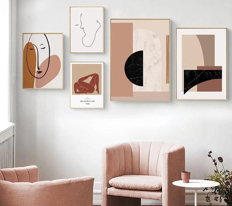 Modern Geometric Print Canvas Wall Art Poster Abstract Painting Minimalist Nordic Decoration Picture Scandinavian Home Decor 