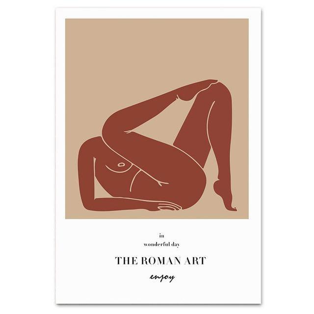 Modern Geometric Print Canvas Wall Art Poster Abstract Painting Minimalist Nordic Decoration Picture Scandinavian Home Decor 15x20cm No 
