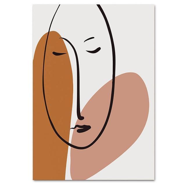 Modern Geometric Print Canvas Wall Art Poster Abstract Painting Minimalist Nordic Decoration Picture Scandinavian Home Decor 15x20cm No 