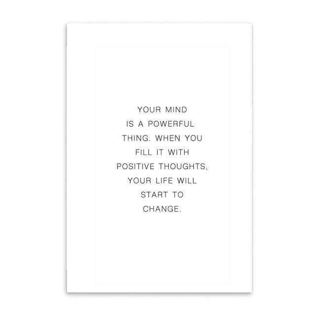 Mountain Quote Canvas Prints - Nordic Wall Art (Unframed) - wallandroom.com