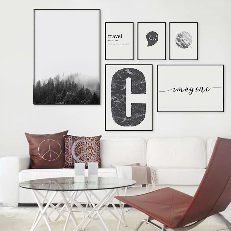Nordic Style Canvas Print - Stylish Unframed Wall Art - wallandroom.com
