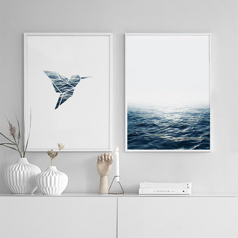 Ocean Bird Canvas Posters - Modern Art Wall (Unframed) - wallandroom.com
