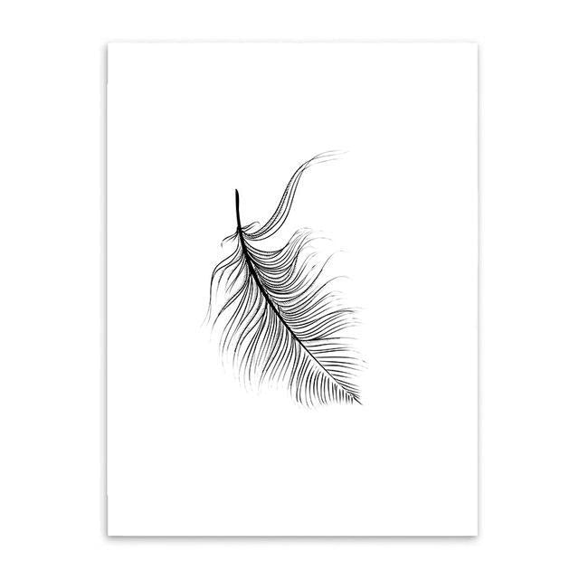 Owl Feather Canvas Poster - Modern Wall Art (Unframed) - wallandroom.com