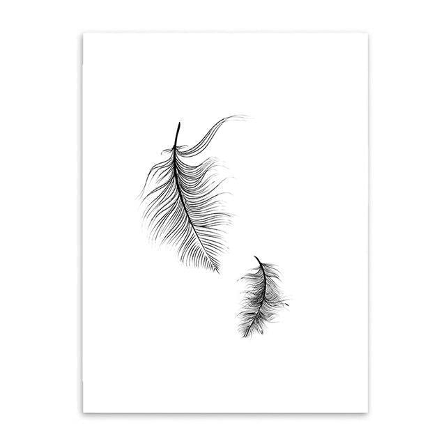 Owl Feather Canvas Poster - Modern Wall Art (Unframed) - wallandroom.com