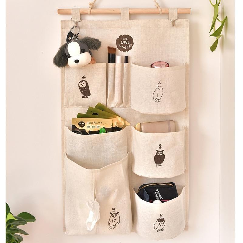 Saving Space 9 Pockets Home Wall Hanging Organizer Storage Toys Paper Tissues Glasses Bedroom Bathroom Organizer Container 
