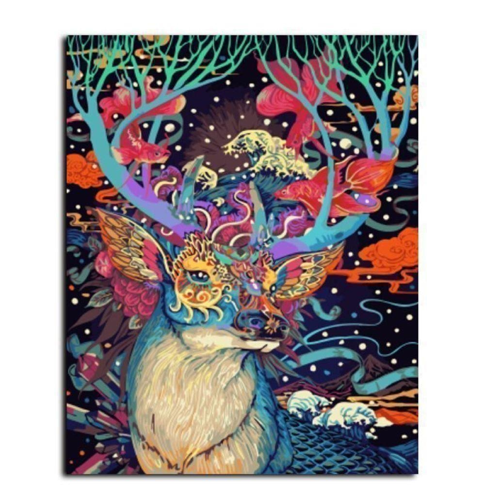 Paint By Numbers Kit - Deer DIY Wall Art - wallandroom.com