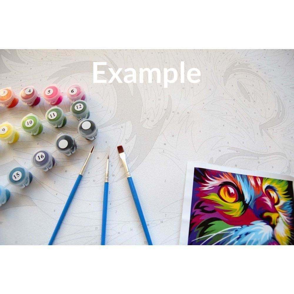 Paint By Numbers Kit - Snow House DIY Wall Art - wallandroom.com