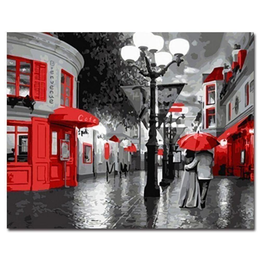 Paint By Numbers Kit - Street DIY Wall Art - wallandroom.com