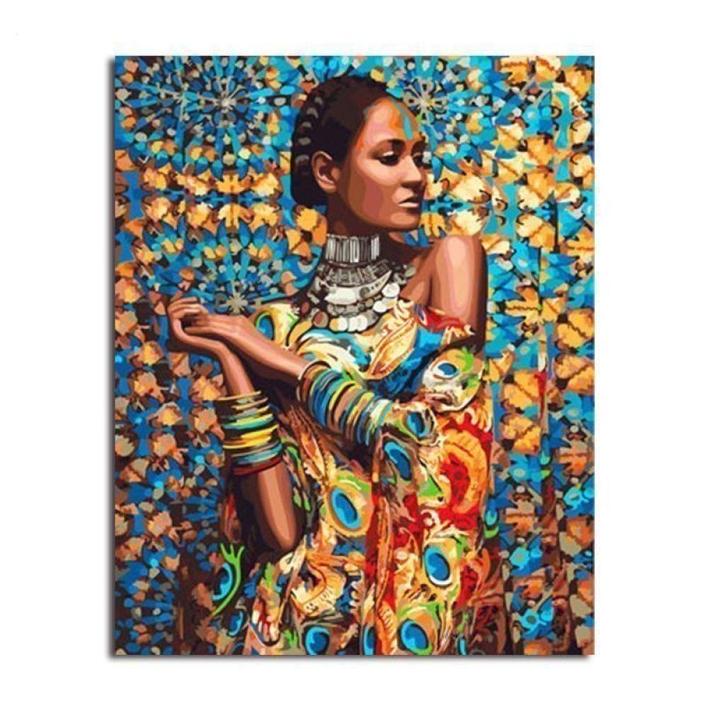 Paint By Numbers Kit - Tribal DIY Wall Art - wallandroom.com