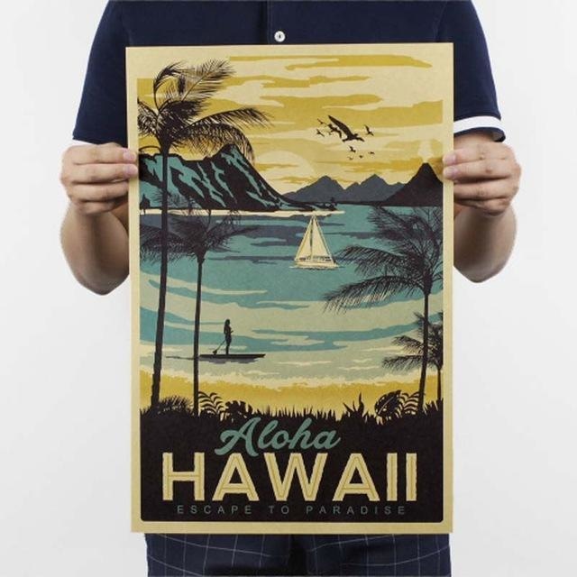 Retro Travel Posters Vol. 4 -  Kraft Paper Prints (Unframed) - wallandroom.com