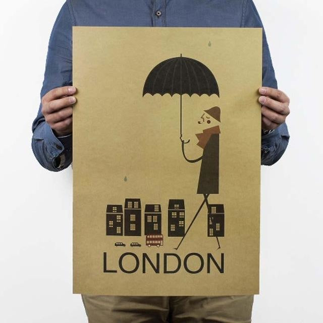 Retro Travel Posters Vol. 4 -  Kraft Paper Prints (Unframed) - wallandroom.com