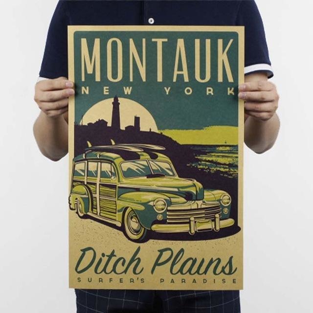 Retro Travel Posters Vol. 4 -  Kraft Paper Prints (Unframed) - wallandroom.com
