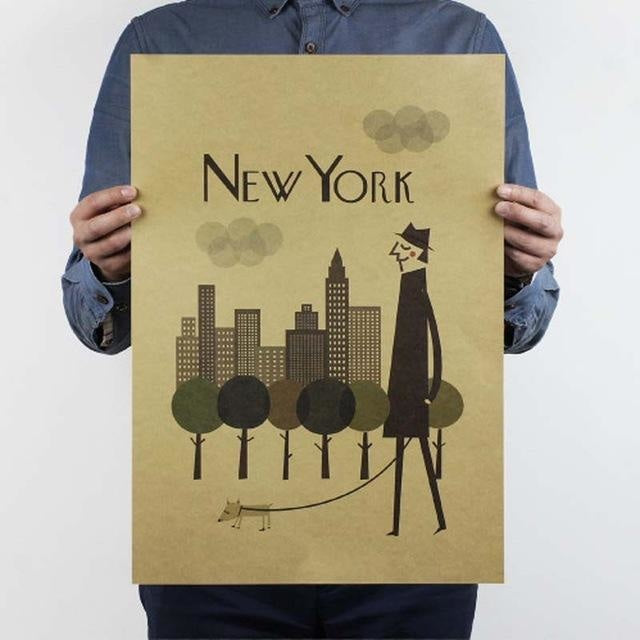Retro Travel Posters Vol. 4 -  Kraft Paper Prints (Unframed) - wallandroom.com