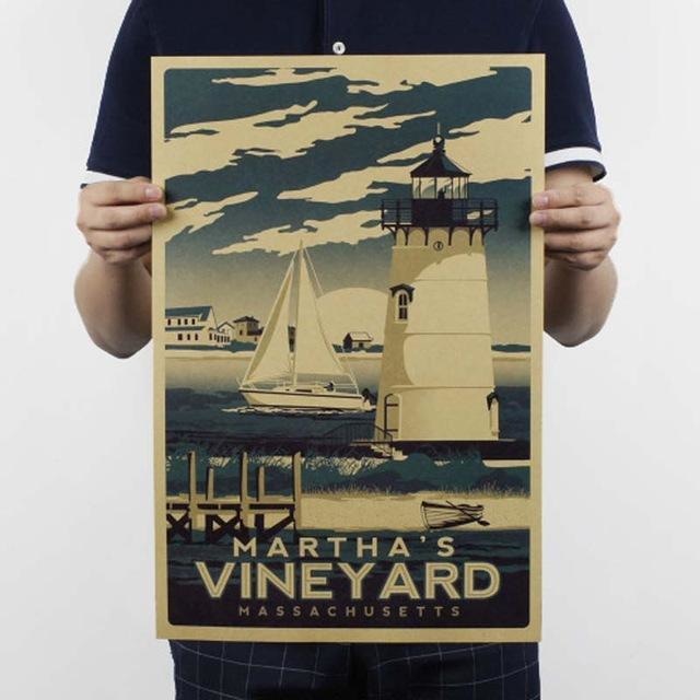 Retro Travel Posters Vol. 4 -  Kraft Paper Prints (Unframed) - wallandroom.com