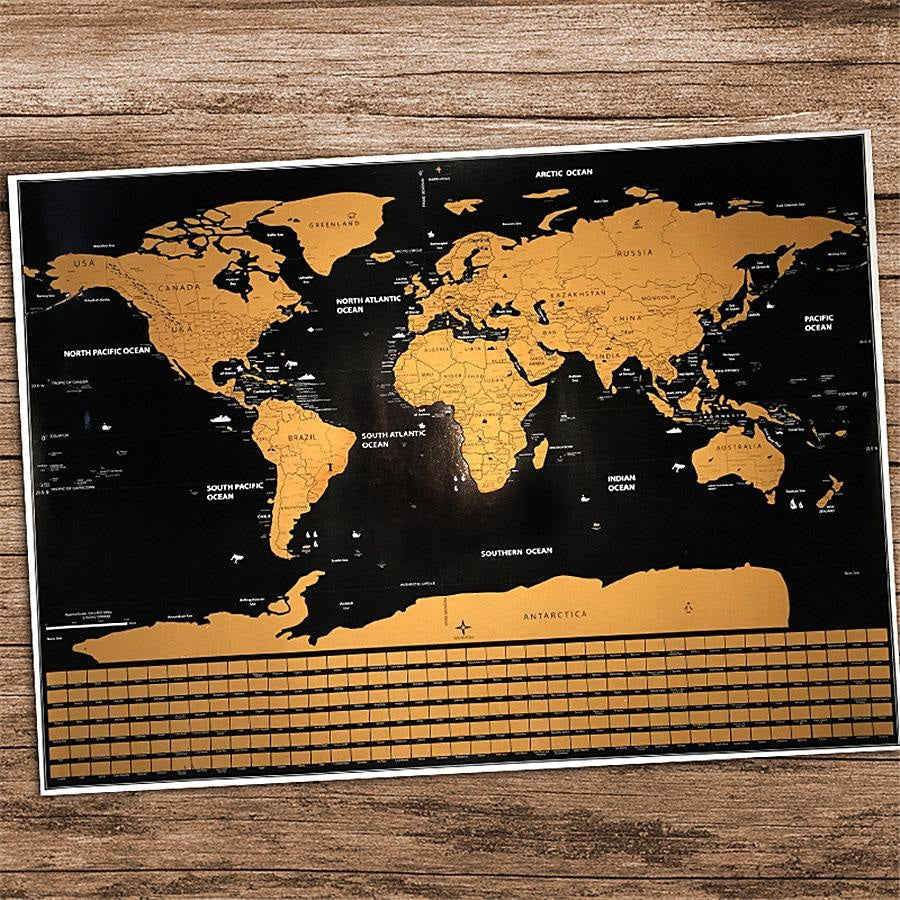 Scratch Off High Quality Travel Map - Large Personalized Wall Art - wallandroom.com