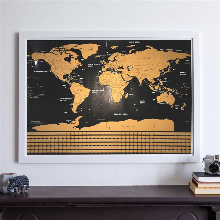 Scratch Off High Quality Travel Map - Large Personalized Wall Art - wallandroom.com