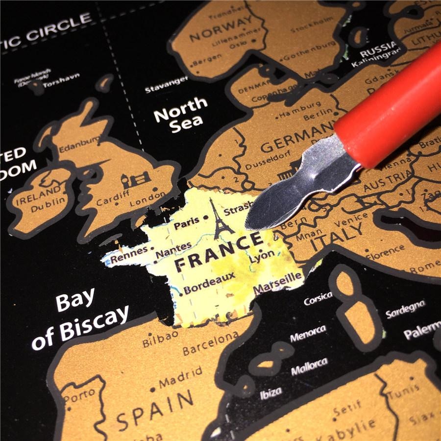Scratch Off High Quality Travel Map - Large Personalized Wall Art - wallandroom.com