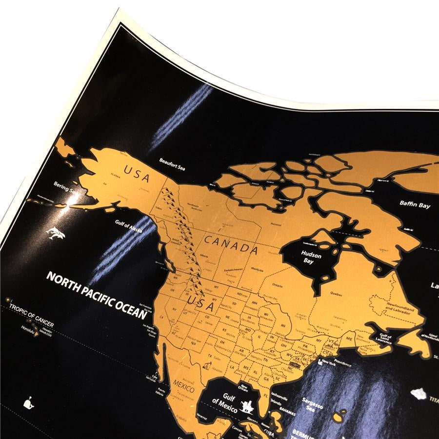 Scratch Off High Quality Travel Map - Large Personalized Wall Art - wallandroom.com