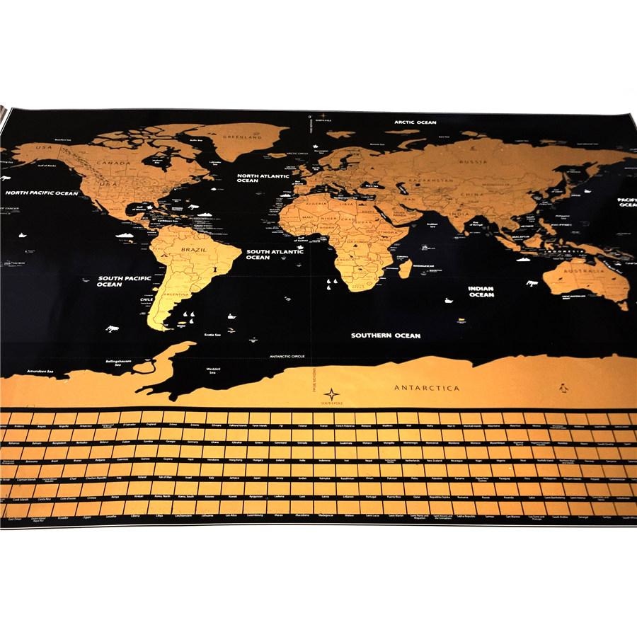 Scratch Off High Quality Travel Map - Large Personalized Wall Art - wallandroom.com
