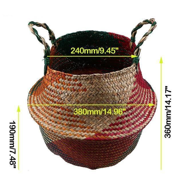 Stylish Seagrass Basket - Practical Room Decor - wallandroom.com