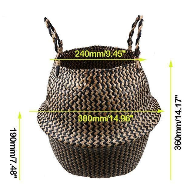 Stylish Seagrass Basket - Practical Room Decor - wallandroom.com