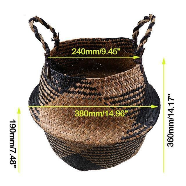 Stylish Seagrass Basket - Practical Room Decor - wallandroom.com