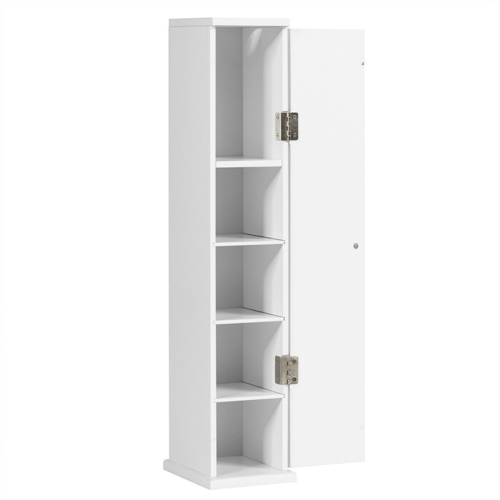 Toilet Roll Storage Cabinet With Tissue Compartment - Practical Bath Room Storage White www.wallandroom.com