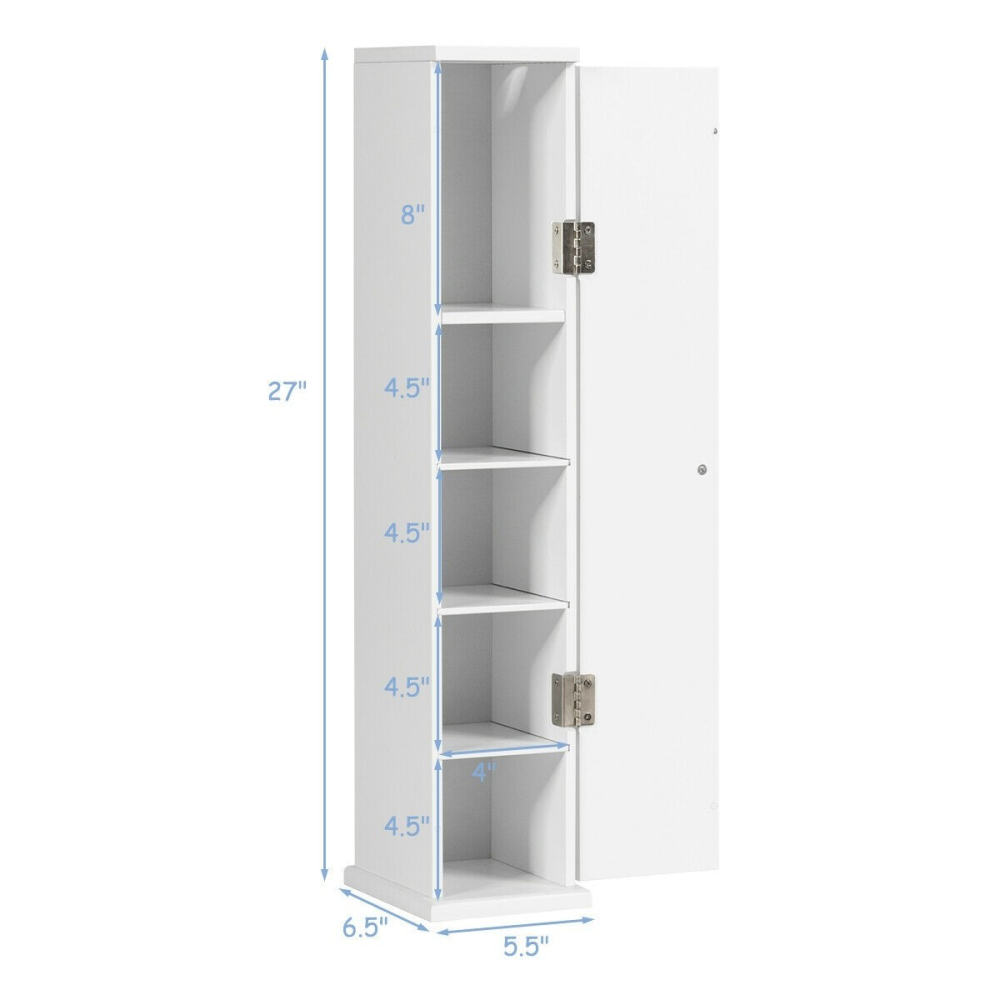 Toilet Roll Storage Cabinet With Tissue Compartment - Practical Bath Room Storage White www.wallandroom.com