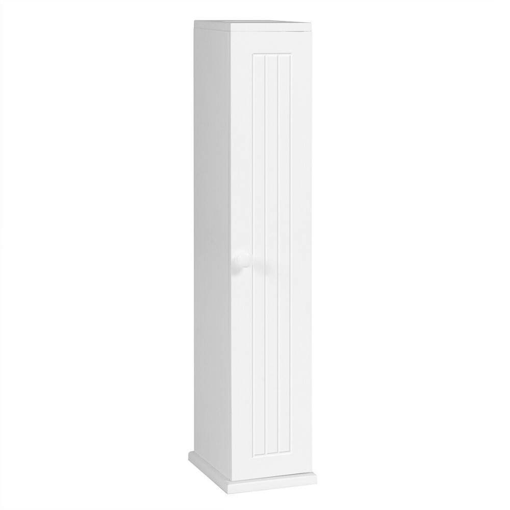 Toilet Roll Storage Cabinet With Tissue Compartment - Practical Bath Room Storage White www.wallandroom.com