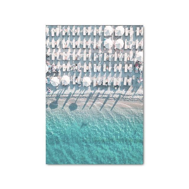 Tropical Summer Canvas Print Set - Beach Aesthetic Wall Art (Unframed) XL / Picture 2 www.wallandroom.com