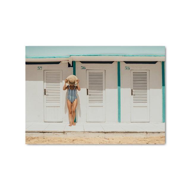 Tropical Summer Canvas Print Set - Beach Aesthetic Wall Art (Unframed) XL / Picture 6 www.wallandroom.com