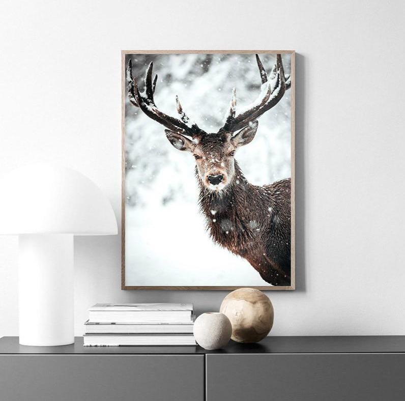 Alpaca Llama Sheep Animal Poster Nordic Style Canvas Print Landscape Art Painting Wall Picture for Modern Living Room Decoration 