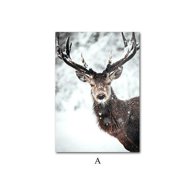 Alpaca Llama Sheep Animal Poster Nordic Style Canvas Print Landscape Art Painting Wall Picture for Modern Living Room Decoration 60x80cm No 